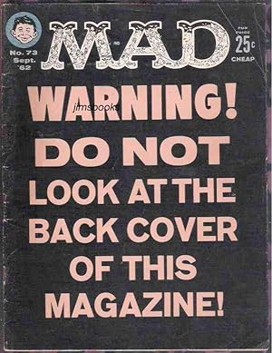 Mad Magazine No 73 September 1962