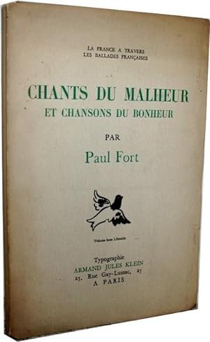 Chants du malheur et chansons du bonheur, frontispice de Pierre Girieud ( volume hors librairie ).