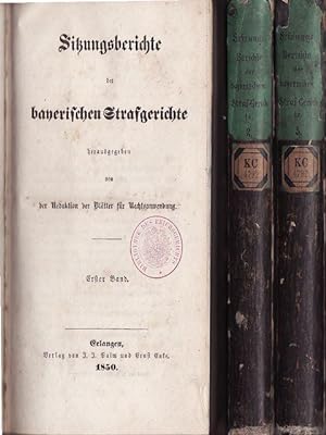 Sitzungsberichte der bayrischen Strafgerichte 1850 - 1852