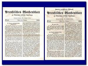 Preußisches Wochenblatt zur Besprechung politischer Tagesfragen (1. Jahrgang 1851/1852)
