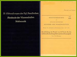 18 Sitzungsberichte der königlich preußischen Akademie der Wissenschaften zur Physik und Mathemat...