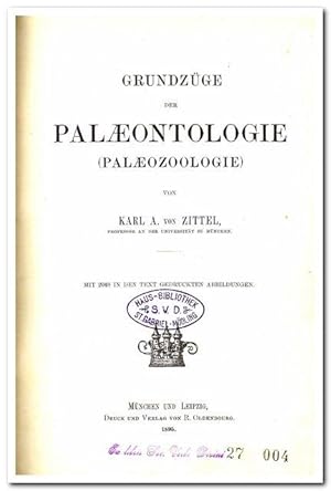 Grundzüge der Paläontologie (Paläozoologie) - 1895 -