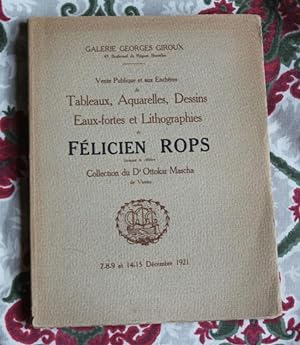 Catalogue Vente Publique 1921 Tableaux, aquarelles, dessins, Eaux-fortes et Lithographies de Féli...