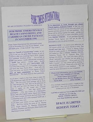 Prime Timers International: Our Prime Timers ten day Beach Casino Hotel and Caribbean Cruise pack...