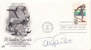 FIRST DAY COVER SIGNED BY AUSTRIAN ALPINE SKI RACER AND GOLD MEDAL-WINNER TONI SAILER.