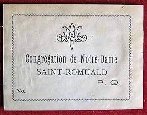 Ex-libris Québec. Congrégation de Notre Dame