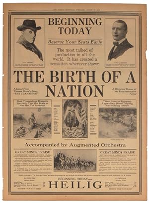 The Birth of a Nation. Adapted From Thomas Dixon's Story "The Clansman." A Historical Drama of th...