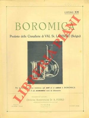 Vetrerie da laboratorio Boromica (matracci, bicchieri, tubi di Borrel, imbuti filtranti, ecc.)