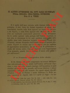 Di alcune divergenze col Dott. Carlo De Stefani sulla geologia dell'Umbria Superiore.