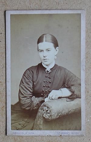 Carte De Visite Photograph. Studio Portrait of a Young Woman.