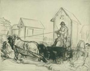 Ostend Bathing Machine [being pulled by a horse]
