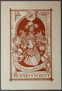 Ex Libris Hermann Schott.