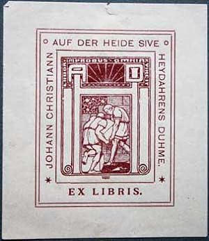 Ex Libris: Johann Christian Auf der Heide Sive Heydahrens Duhme.