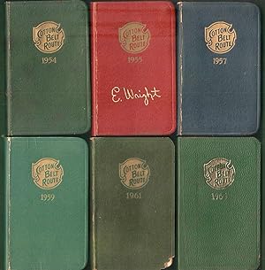 Cotton Belt Route Pocket Diaries for 1954, 1955, 1957, 1959, 1961 and 1965