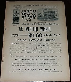 Union Shoe Company 1890 Full Page Illustrated Advertisement