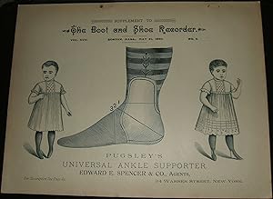 Pugsley's Universal Ankle Supporter Original 1890 Full Page Illustrated Advertisement
