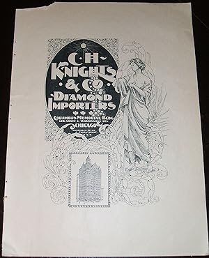 1893 Illustrated Advertisement for C. H. Knight & Company Diamond Importers of Chicago , ILL
