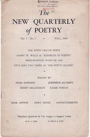 The New Quarterly of Poetry Vol. I No. 1