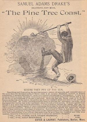 1890 Illustrated Advertisement for Samuel Adams Drake's New Book the Pine Tree Coast