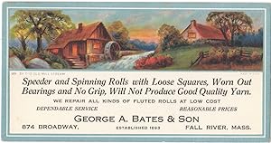 A Beautifully Illustrated Vintage 1930 Advertising Ink Blotter from Fall River , Mass