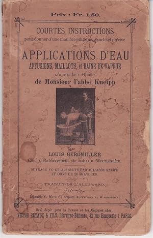 Courtes Instructions Applications D'Eau Affusions, Maillots, Et Bains De Vapeur D'Apres La Method...