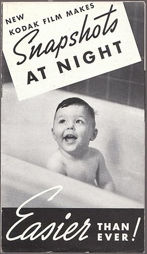 1939 New Kodak Film Snapshots At Night Super XX Film Folding Brochure