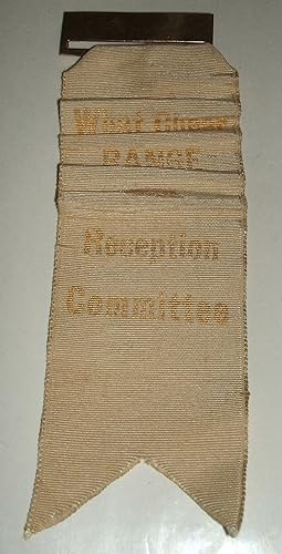 1875 What Cheer Range R. I. Reception Committee Ribbon