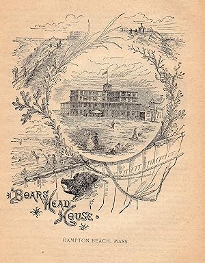 1890 Illustrated Two Page Advertisement for the Boar's Head Hotel, Hampton Beach, Mass