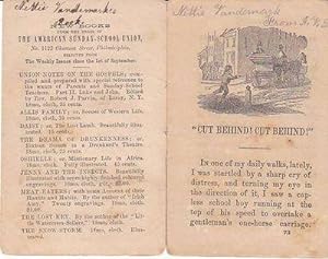"Cut Behind" an American Sunday School Union Tract from 1850