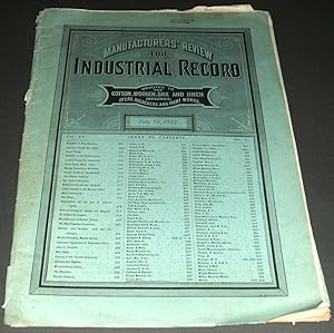 The Manufacturer's Review and Industrial Record July 15, 1882