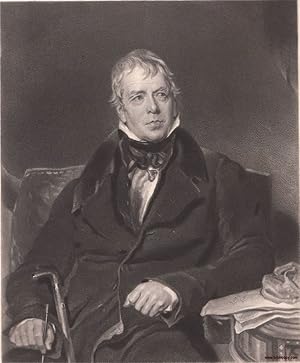 Original Vintage 1845 Engraving of Sir Walter Scott by Sir Thomas Lawrence The Photos are of the ...