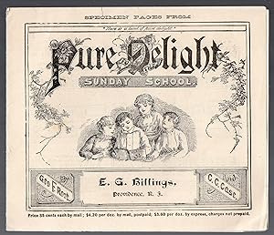 1883 Illustrated Advertising Pamphlet for Pure Delight Sunday School Book