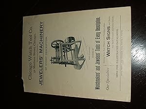 Chicago Watch Tool Company Original 1893 Illustrated Advertisement