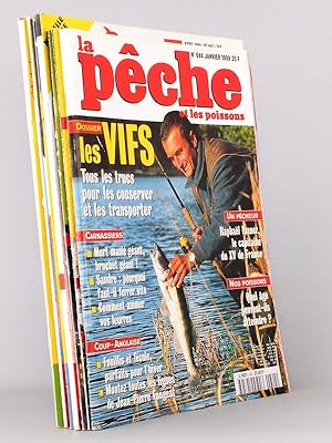 La pêche et les poissons ( lot de 9 numéros de l'année 1999 ) : n° 644 de janvier ; 645 ; 646 ; 6...