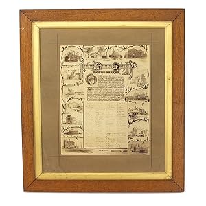 A very large albumen paper photograph, reproducing an illuminated address presented to John Dunn ...