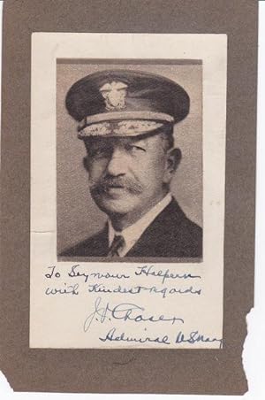 MAGAZINE PORTRAIT INSCRIBED AND SIGNED BY U.S. NAVAL OFFICER REAR ADMIRAL JEHU V. CHASE.