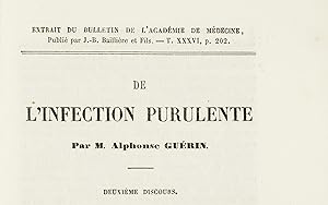 De l'infection purulente. Extrait du Bulletin de l'Académie impériale de médecine (T. XXXVI, p. 2...