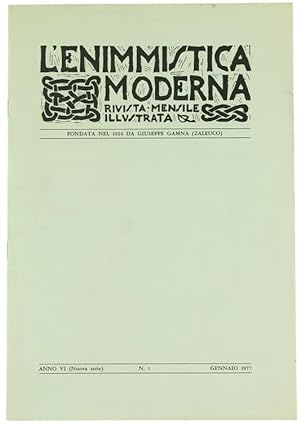 L'ENIMMISTICA MODERNA, Rivista mensile illustrata. Anno VI-1977 - N. 1.: