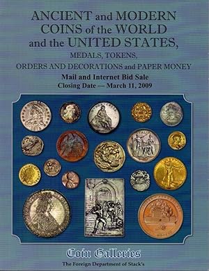 Ancient and Modern Coins of the World and the United States, Medals, Tokens, Orders and Decoratio...