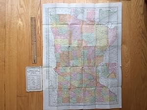 RAND, McNALLY & CO.'S INDEXED COUNTY AND TOWNSHIP POCKET MAP AND SHIPPERS' GUIDE OF MINNESOTA