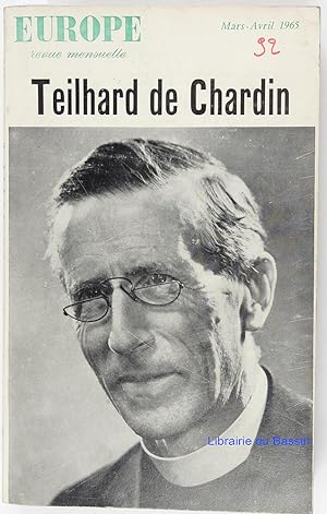 Europe Revue Mensuelle Mars-Avril 1965 Teilhard de Chardin