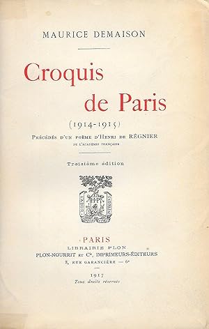 Croquis de Paris, 1914-1915.