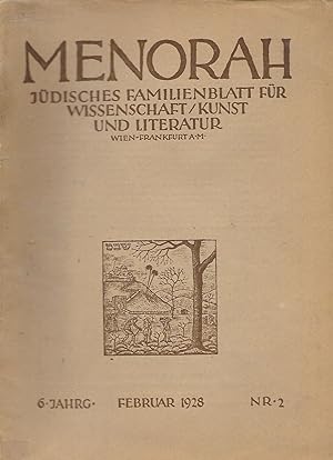 MENORAH. Jüdisches Familienblatt für Wissenschaft-Kunst und Literatur.