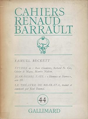 CAHIERS RENAUD BARRAULT. Numéro spécial Samuel Beckett.