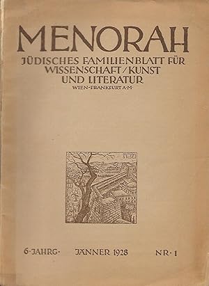 MENORAH. Jüdisches Familienblatt für Wissenschaft-Kunst und Literatur.