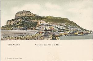Gibraltar, Panorama From The Old Mole, early postcard, unused