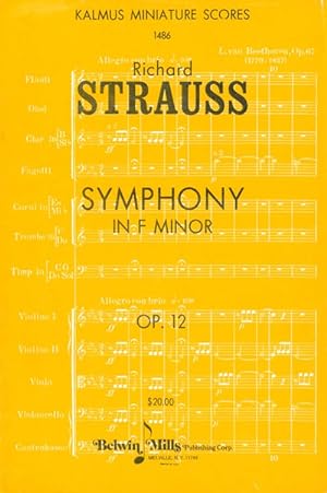 Symphony in f minor, Op. 12 (Kalmus Miniature Scores No. 1486)