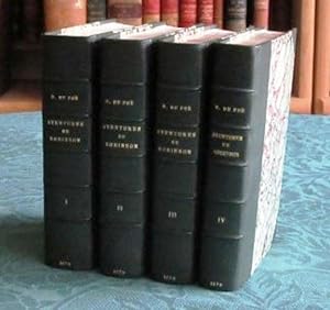 Vie et Aventures de Robinson Crusoé. 4 volumes.
