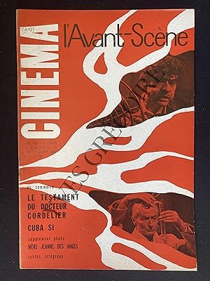 L'AVANT-SCENE CINEMA-N°6-15 JUILLET 1961-LE TESTAMENT DU DOCTEUR CORDELIER-CUBA SI-MERE JEANNE DE...