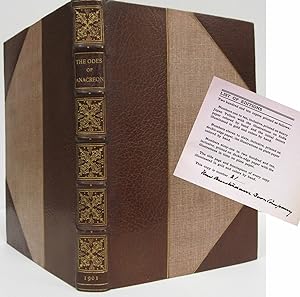 THE ODES OF ANACREON (1901, LIMITED & NUMBERED EDITION) Translated by Thomas Stanley